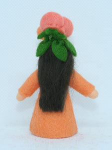 Rose Fairy Doll – 2.5", 3" & 3.5" Handmade Felt Waldorf Decorations by Ambrosius