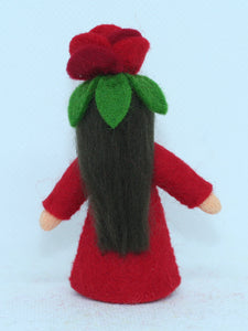 Rose Fairy Doll – 2.5", 3" & 3.5" Handmade Felt Waldorf Decorations by Ambrosius