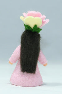 Rose Fairy Doll – 2.5", 3" & 3.5" Handmade Felt Waldorf Decorations by Ambrosius