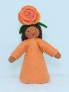 Handmade Rose Fairy Doll by Ambrosius – Eco-Friendly Wool Felt Waldorf Toy from Eco Flower Fairies LLC