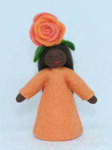 Handmade Rose Fairy Doll by Ambrosius – Eco-Friendly Wool Felt Waldorf Toy from Eco Flower Fairies LLC