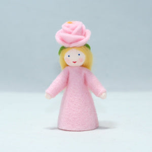 Handmade Rose Fairy Doll by Ambrosius – Eco-Friendly Wool Felt Waldorf Toy from Eco Flower Fairies LLC