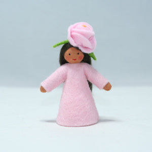 Handmade Rose Fairy Doll by Ambrosius – Eco-Friendly Wool Felt Waldorf Toy from Eco Flower Fairies LLC