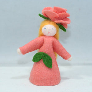 Handmade Rose Fairy Doll by Ambrosius – Eco-Friendly Wool Felt Waldorf Toy from Eco Flower Fairies LLC