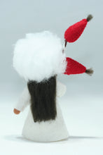 Rose Hips Fairy Doll – 2.5" & 3" Handmade Felt Waldorf Decorations by Ambrosius