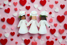 Rose Fairy Doll – 2.5", 3" & 3.5" Handmade Felt Waldorf Decorations by Ambrosius