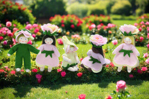 Handmade Rose Pixie Doll by Ambrosius – Eco-Friendly Wool Felt Waldorf Toy from Eco Flower Fairies LLC