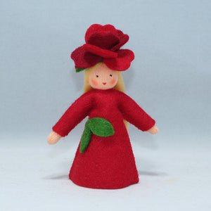 Handmade Rose Fairy Doll by Ambrosius – Eco-Friendly Wool Felt Waldorf Toy from Eco Flower Fairies LLC