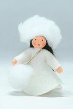 Handmade Snow Princess Doll by Ambrosius – Eco-Friendly Wool Felt Waldorf Toy from Eco Flower Fairies LLC