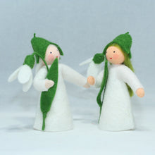Snowdrop Fairy Doll – 2.5" & 3" Handmade Felt Waldorf Decorations by Ambrosius