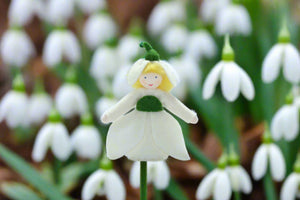 Handmade Snowdrop Princess Doll by Ambrosius – Eco-Friendly Wool Felt Waldorf Toy from Eco Flower Fairies LLC