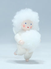 Handmade Snow Baby Doll by Ambrosius – Eco-Friendly Wool Felt Waldorf Toy from Eco Flower Fairies LLC