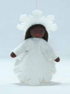 Handmade Snowflake Princess Doll by Ambrosius – Eco-Friendly Wool Felt Waldorf Toy from Eco Flower Fairies LLC