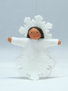 Handmade Snowflake Princess Doll by Ambrosius – Eco-Friendly Wool Felt Waldorf Toy from Eco Flower Fairies LLC