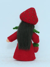 Strawberry Fairy Doll – 2.5" Handmade Felt Waldorf Decoration by Ambrosius