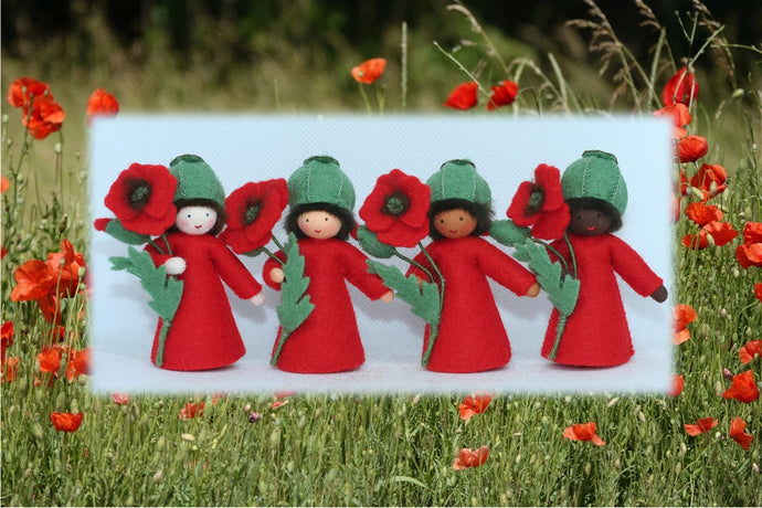 Red Poppy Prince | Waldorf Doll Shop | Eco Flower Fairies | Handmade by Ambrosius