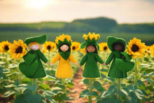 Handmade Sunflower Fairy Doll by Ambrosius – Eco-Friendly Wool Felt Waldorf Toy from Eco Flower Fairies LLC