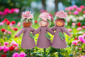 Handmade Sweet William Fairy Doll by Ambrosius – Eco-Friendly Wool Felt Waldorf Toy from Eco Flower Fairies LLC