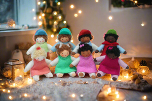 Handmade Toddler Sibling Doll by Ambrosius – Eco-Friendly Wool Felt Waldorf Toy from Eco Flower Fairies LLC