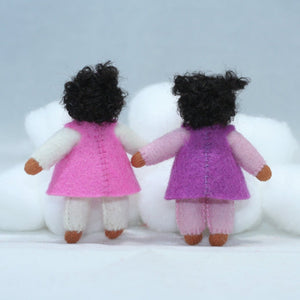 Dollhouse Toddler Sibling – 2.5” Handmade Felt Waldorf Doll by Ambrosius