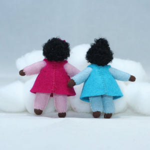 Dollhouse Toddler Sibling – 2.5” Handmade Felt Waldorf Doll by Ambrosius