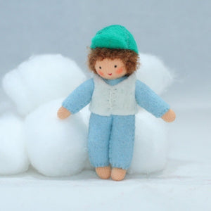 Handmade Toddler Sibling Doll by Ambrosius – Eco-Friendly Wool Felt Waldorf Toy from Eco Flower Fairies LLC