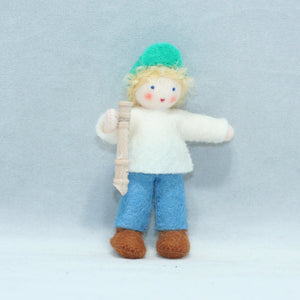 Handmade Toddler Sibling Doll by Ambrosius – Eco-Friendly Wool Felt Waldorf Toy from Eco Flower Fairies LLC