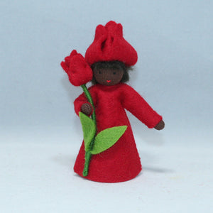 Handmade Tulip Fairy Doll by Ambrosius – Eco-Friendly Wool Felt Waldorf Toy from Eco Flower Fairies LLC