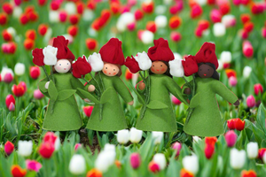 Tulip Fairy Doll – 2.5", 3" & 3.5"  Handmade Felt Waldorf Decorations by Ambrosius