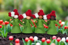 Tulip Fairy Doll – 2.5", 3" & 3.5"  Handmade Felt Waldorf Decorations by Ambrosius
