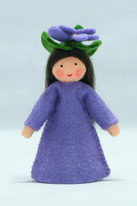 Handmade Sweet Violet Doll by Ambrosius – Eco-Friendly Wool Felt Waldorf Toy from Eco Flower Fairies LLC