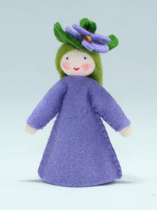 Handmade Sweet Violet Doll by Ambrosius – Eco-Friendly Wool Felt Waldorf Toy from Eco Flower Fairies LLC