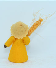 Wheat Fairy Doll – 2.5" Handmade Felt Waldorf Decoration by Ambrosius