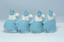 Winter Royal Family Doll Set – 3" & 3.5" Handmade Felt Waldorf Decorations by Ambrosius