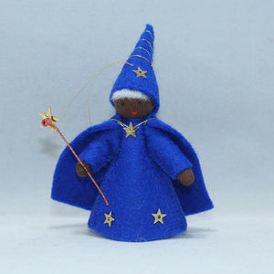 Handmade Night Sky Wizard Doll by Ambrosius – Eco-Friendly Wool Felt Waldorf Toy from Eco Flower Fairies LLC