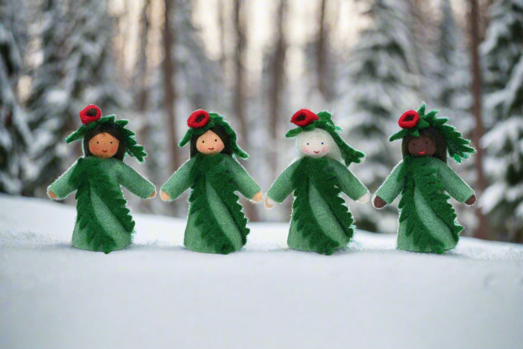 Handmade Yew Tree Fairy Doll by Ambrosius – Eco-Friendly Wool Felt Waldorf Toy from Eco Flower Fairies LLC