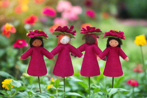 Handmade Zinnia Fairy Doll by Ambrosius – Eco-Friendly Wool Felt Waldorf Toy from Eco Flower Fairies LLC