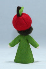 Apple Prince (miniature standing felt doll, fruit hat) - Eco Flower Fairies LLC - Waldorf Doll Shop - Handmade by Ambrosius