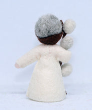 Catkin Prince (miniature standing felt doll, holding flower)