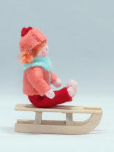Girl on Sleigh | Waldorf Doll Shop | Eco Flower Fairies | Handmade by Ambrosius
