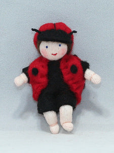 Ladybug Baby - Eco Flower Fairies LLC - Waldorf Doll Shop - Handmade by Ambrosius