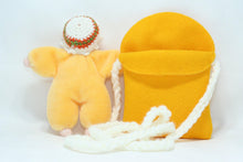 Baby in Pocket Purse (miniature soft felt doll set) - Eco Flower Fairies LLC - Waldorf Doll Shop - Handmade by Ambrosius