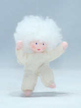 Handmade Snow Baby Doll by Ambrosius – Eco-Friendly Wool Felt Waldorf Toy from Eco Flower Fairies LLC