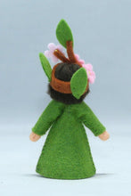 Apple Blossom Prince (miniature standing felt doll, flower hat) - Eco Flower Fairies LLC - Waldorf Doll Shop - Handmade by Ambrosius