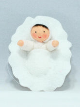 Baby in Walnut Cradle | Waldorf Doll Shop | Eco Flower Fairies | Handmade by Ambrosius