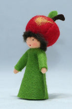 Apple Prince (standing felt doll, fruit hat) - Eco Flower Fairies - Waldorf Doll Shop - Handmade by Ambrosius