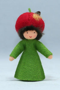 Apple Prince (standing felt doll, fruit hat) - Eco Flower Fairies LLC - Waldorf Doll Shop - Handmade by Ambrosius