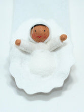 Baby in Walnut Cradle | Waldorf Doll Shop | Eco Flower Fairies | Handmade by Ambrosius