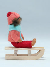 Girl on Sleigh | Waldorf Doll Shop | Eco Flower Fairies | Handmade by Ambrosius