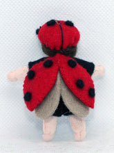 Ladybug Baby (miniature bendable hanging felt doll)